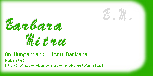 barbara mitru business card